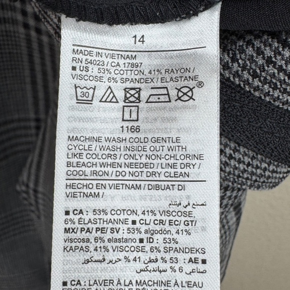 Old Navy Womens Pixie Flare High Rise Tartan Plaid Trouser Pants Sz. 14 NEW - Picture 10 of 12